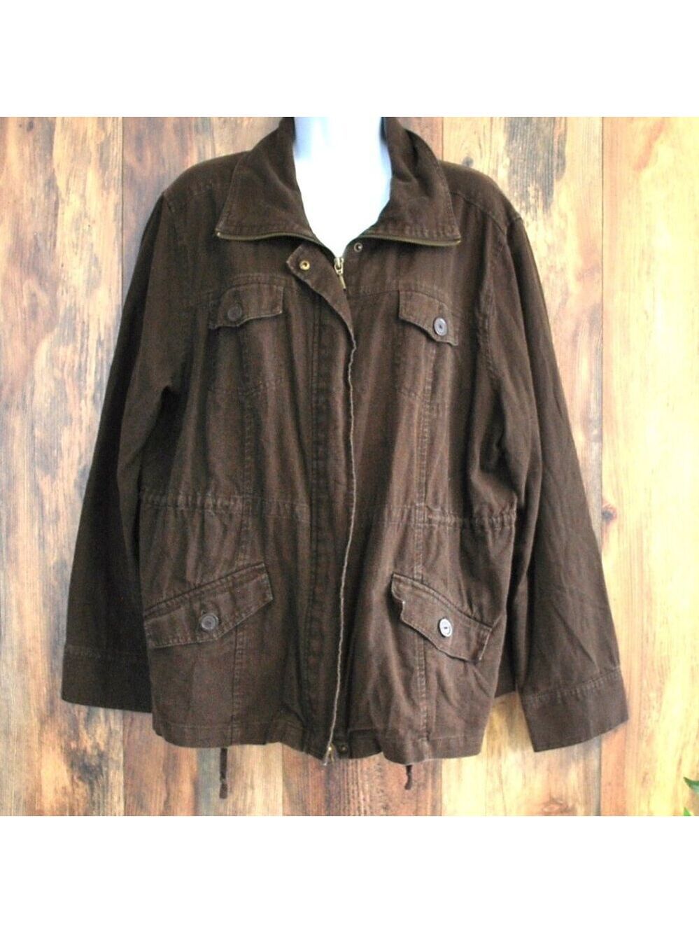 Croft & Barrow Brown Denim Style Women's Jacket XL